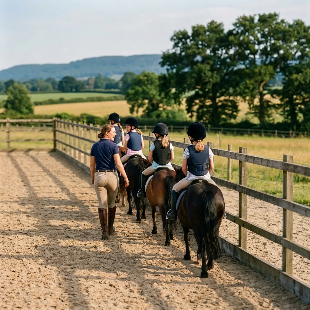 Cours de poney à Montseveroux, Isère
